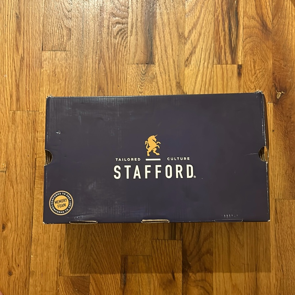 Stafford leather shoes.